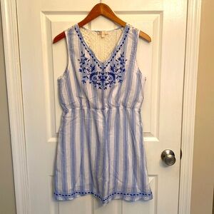 Skies are Blue Lightweight Dress Cotton Embroidery Lace Large L